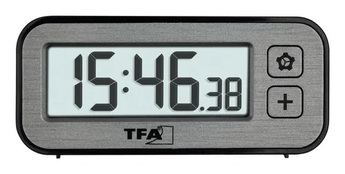 TFA Dostmann Digitalwecker Grau - Betriebsart: Akkubetrieb - Funksignal: Nein - Funktionen: Timer - Umschaltbar °C/°F - Weckfunktion - Ausstattung: Aussentemperaturanzeige - Luftfeuchtigkeit - Displaytyp: LED - Detailfarbe: Grau