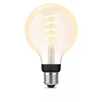 Philips Hue White Ambiance E27 Einzelpack Globe G93 Filament 550 lm - Energieeffizienzklasse: G - Lampensockel: E27 - Protokoll: Bluetooth - ZigBee - Smart Home: Kompatibel - Farbtemperatur Kelvin: 2200 bis 6500 K - Gesamtleistung: 7 W