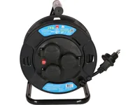 Max Hauri Kabelrolle maxREEL 20 m, 3x T13, IP55, Schwarz - Schutzklasse: IP55 - Detailfarbe: Schwarz - Kinderschutz: Nein - Aussenanwendung: Ja - Steckertyp Ausgang: T13 - Material: Metall