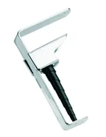 GEFU Tischtuchklammer   Fermo 4 Stück, Schwarz/Silber - Material: Edelstahl - Kunststoff - Produktart: Tischtuchklammer - Motiv: Ohne Motiv - Detailfarbe: Schwarz - Silber - Breite: 1.6 cm - Länge: 4.4 cm