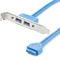 StarTech.com 2 Port USB 3.0 A Buchse Slotblech - USB 3 Pin Header Slotblech Konsole - USB-Konsole - USB Typ A (W)