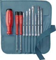 PB Swiss Tools SwissGrip Evo Wechselklingen-Set PB 38218.PE Petrol - Schraubenziehertyp: Phillips - Schlitz - Anwendungsbereich: Universal - Werkstatt