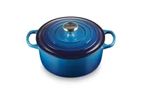 Le Creuset Signature Bräter rund 24 cm azure blue