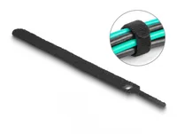 Delock Klettkabelbinder Schwarz 150 mm x 12 mm, 10 Stück - Breite: 12 mm - Länge: 150 mm - Produkttyp: Klettkabelbinder - Ausstattung Kabelmanagement: Wiederverwendbar - Haftend - Verpackungseinheit: 10 Stück - Material: Kunststoff