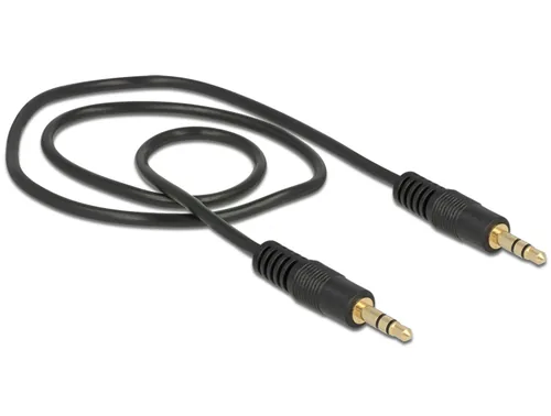 Delock Klinkenkabel 3,5 mm 3 Pin Stecker > Stecker 0,5 m schwarz