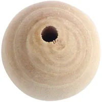 Rico Design Holzperlen Gebohrt 35 mm Nature, 7 Stück - Packungsgrösse: 7 Stück - Perlenart: Holzperlen - Detailfarbe: Nature - Durchmesser: 35 mm