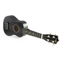 MAX Ukulele UKEY Set Soprano Schwarz 21 Zoll -