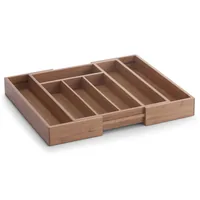 Zeller Present Besteckkasten Bamboo ausz. Braun - Detailfarbe: Braun - Ausziehbar: Ja - Material: Holz