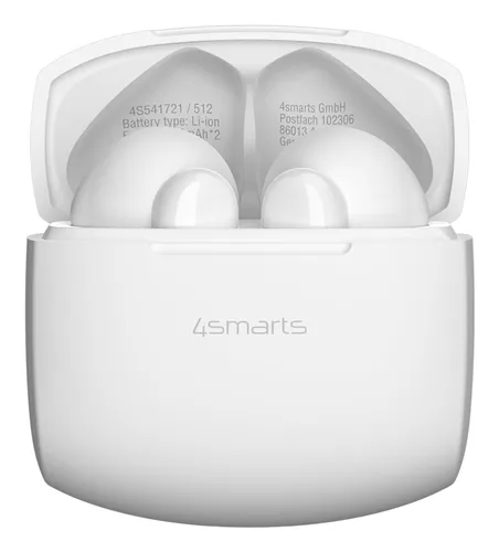 4smarts True Wireless In-Ear-Kopfhörer SkyBuds Air Weiss - Detailfarbe: Weiss - Kopfhörer Ausstattung: Anruf-Management - Ladeschale/Ladebox - Lautstärkeregelung - Mikrofon - Touch-Steuerung an der Ohrmuschel - Verbindungsmöglichkeiten: Bluetooth - Einsat