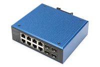 Digitus DN-651153 Netzwerk-Switch Unmanaged Gigabit Ethernet (10/100/1000) Power over Ethernet (PoE) Schwarz, Blau