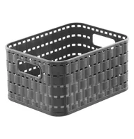 Rotho Aufbewahrungskorb Country 18.3 x 13.7 x 9.8 cm, Anthrazit - Materialtyp: Recyclingmaterial - Material: Recycling Kunststoff - Produkttyp: Aufbewahrungskorb - Detailfarbe: Anthrazit