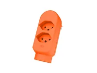 Max Hauri Mehrfachstecker maxADAPT BS 2 + 1 x T13, Fl-Orange - Detailfarbe: Fluoreszierend - Orange - Schalter: Nein - Steckdosenanzahl: 3 - Ausstattung: Berührungsschutz - drehbar 320° - Kinderschutz: Nein