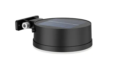 Philips Solar Vynce Wandleuchte, Lichtsensor, rund, 2700K, schwarz - Dimmbar: nicht dimmbar - Lichtfarbe: Warmweiss (WW) - Lichtausbeute: 133.3 lm/W - Gesamtleistung: 1.5 W - Zusätzliche Ausstattung: Dämmerungssensor - Farbtemperatur Kelvin: 2700 K
