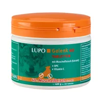 Luposan Hunde-Nahrungsergänzung Gelenk 40 Tabletten, 400 g - Nahrungsergänzungstyp: Tabletten - Tierbedürfnis: Gelenke & Beweglichkeit - Zertifikate: Keine Zertifizierung - Produkttyp: Ergänzungsfutter - Packungsgrösse: 400 g - Cannabinoide: Keine