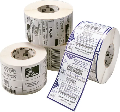 Zebra Technologies Etikettenrolle Thermo Transfer 57 x 32 mm - Druckverfahren: Thermotransfer - Breite: 57 mm - Materialeigenschaften: Perforiert - Stark haftend