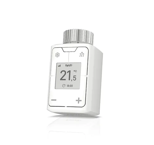 FRITZ! Heizkörperthermostat FRITZ!DECT 302 - Typ: Heizkörperthermostat - Bedienungsart: Automatisiert - Fernsteuerung - Zeitplan - Systemkommunikation: Funk - Funktionen: App Steuerung - Bedienen - Konfiguration und Bedienung - E-Mail Alarmierung - System