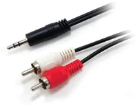 Equip Audiokabel - 2 RCA (M) - mini-phone 3.5mm (M) - 2,5m - Black