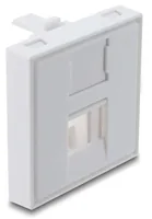 Easy 45 V-Modulblende für Keystone Modul 1 Port mit Staubschutzklappe 45 x 45 mm weiß