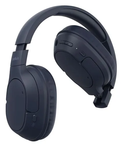 Belkin AUD009HQBL headphones/headset Wireless Head-band Calls/Music USB Type-C Bluetooth Blue