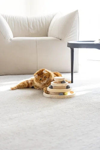 Designed by Lotte Spielturm Mia 26 x 26 x 14.5 cm - Höhe: 26 cm - Anzahl Liegeplätze: 1 × - Detailfarbe: Beige - Tierart: Katze - Produkttyp: Kratzbaum