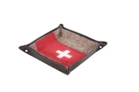Eskimo Hosentaschendepot Army Braun/Rot - Breite: 18 cm - Höhe: 4 cm - Tiefe: 18 cm - Material: Wolle - Polyacryl - Leder - Detailfarbe: Nature