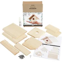 Creativ Company Holzartikel Vogelfutterhaus Set 14.5 x 16 x 13 cm - Produkttyp: Vogelhaus - Breite: 16 cm - Höhe: 13 cm - Länge: 14.5 cm - Holzherkunft: China - Holzhandelsname: Kiefer