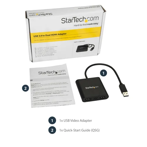 USB ADAPTER TO HDMI 4K M/F 2-CHANNEL AUDIO