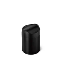 Simplehuman Abfalleimer 1.5 l, Schwarz matt - Anzahl Behälter: 1 - Detailfarbe: Schwarz matt - Fassungsvermögen: 1.5 l - Form: Rund - Material: Edelstahl