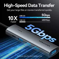 Hub 5v1 USB-C 3.0 Vention 0.15m