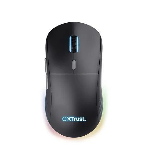 Trust Gaming-Maus GXT 926 Redex II - Maus Features: Seitliche Zusatztasten - Beleuchtung - Programmierbare Tasten - Bedienungsseite: Rechtshänder - Detailfarbe: Schwarz - Gewicht: 99 g - Verbindungsart: Kabellos - Schnittstelle: USB-C