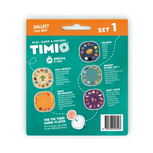 Timio Audio Disc Set 1 (5 Discs) - Altersempfehlung ab: 2 Jahren - Sprache: Multilingual - Italienisch - Portugiesisch - Französisch - Chinesisch - Holländisch - Englisch - Deutsch - Spanisch