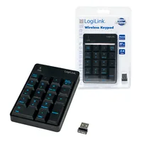 LogiLink ID0120 tastierino numerico Universale RF Wireless Nero