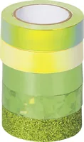 Heyda Washi Tape Effekt Mix Basic Grün - Detailfarbe: Grün - Länge: 5 m - Set: Ja - Breite: 12 mm