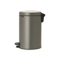 Brabantia Treteimer NewIcon 12 l, Platinum - Fassungsvermögen: 12 l - Anzahl Behälter: 1 - Detailfarbe: Bronze - Form: Rund - Material: Edelstahl