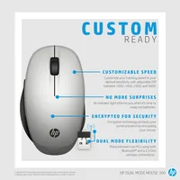 HP Maus 300 Dual Mode Kabellos BTUSB-A Weiß