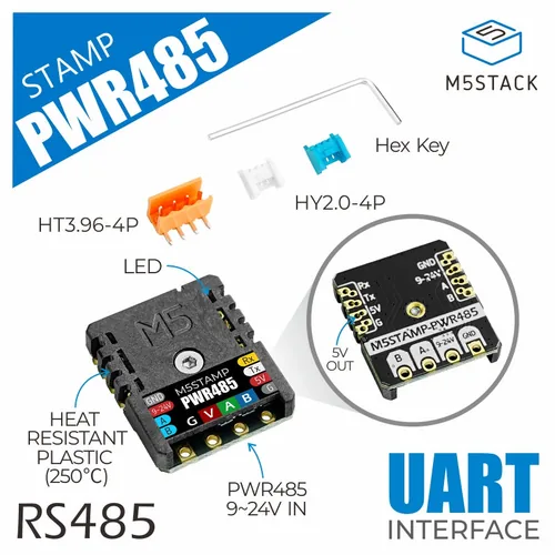 M5Stack M5Stamp RS485-Modul - Zubehörtyp: Modul - Schnittstellen: RS-485 - Set: Nein
