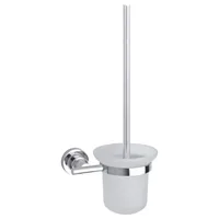 tesa Luup WC-Bürstengarnitur Silber - Material: Metall - Glas - Detailfarbe: Silber - Aufhängevorrichtung: Nein