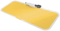 Leitz Glassboard Desktop-Memoboard Gelb - Tafelart: Magnethaftendes Glassboard - Detailfarbe: Gelb - Material: Sicherheitsglas - Rahmenmaterial: Keine Angabe - Stiftablage: Ja - Breite: 38 cm