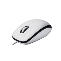 Logitech Maus M100 Optical - Maus-Typ: Standard - Maus Features: Scrollrad - Bedienungsseite: Universal - Detailfarbe: Weiss - Verbindungsart: Verkabelt - Schnittstelle: USB-A