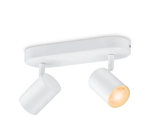 WiZ IMAGEO 2er Spot Tunable White & Color Deckenleuchte Weiss - Lampensockel: GU10 - Farbtemperatur Kelvin: 2700 bis 6500 K - Aussenanwendung: Nein - Gesamtleistung: 10 W - Lichtfarbe: Tunable White - RGB - farbig - Leuchten Kategorie: Spot