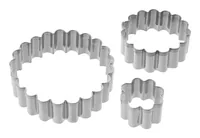 Zenker Guetzli-Ausstecher-Set gewellt Geometrische Figur - Materialtyp: Metall - Stehkeks: Nein - Motiv: Geometrische Figur