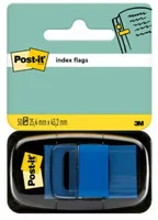 Post-It Index Flags, Medium, Blue, 25.4 mm x 43.2 mm, 50 Flags/Dispenser, 1 Dispenser/Pack