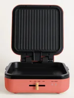 Create Waffeleisen Stone Studio Pro - 180° Terrakotta - Leistung: 1400 W - Anzahl pro Durchgang: 1 - Motiv: Liniert