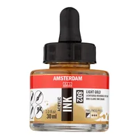Amsterdam Acryltinte 802 Reichgold halbdeckend, 30 ml 30 ml, Gold - Art: Acryltinte - Detailfarbe: Gold - Set: Nein - Verpackungseinheit: 1 Stück