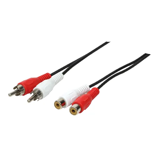 Logilink AudioVerl. 2x Cinch -> 2x Cinch StBu 5.00m bk