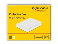 Delock Schutzgehäuse für 2.5? HDD / SSD Transparent - Zubehörtyp: Aufbewahrung