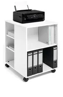 DURABLE Multifunktionswagen 74/59 3-seitig offen, 6 Böden, Weiss - Detailfarbe: Weiss