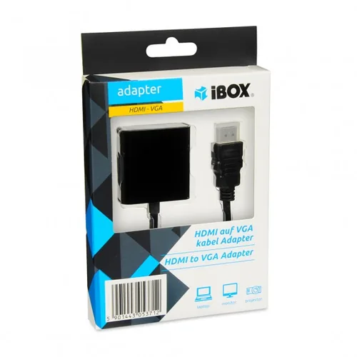 iBox IAHV01 cavo e adattatore video HDMI tipo A (Standard) VGA (D-Sub) Nero