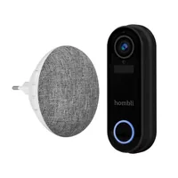 hombli Smart Doorbell Pack, Schwarz - App kompatibel: Ja - Schutzart: IP65 - Detailfarbe: Schwarz - Vandalenschutz: Nein - Anzahl Ruftasten: 1 - Integrierte Kamera: Ja