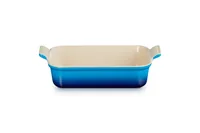 Le Creuset Auflaufform 26 cm, Eckig, Azur - Materialtyp: Keramik - Material: Steingut - Detailfarbe: Azur - Mikrowellenfest: Ja - Spülmaschinenfest: Ja - Set: Nein